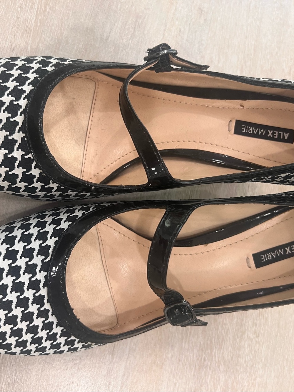Alex Marie Houndstooth Mary Jane Kitten Heel Pumps - Picture 4 of 7